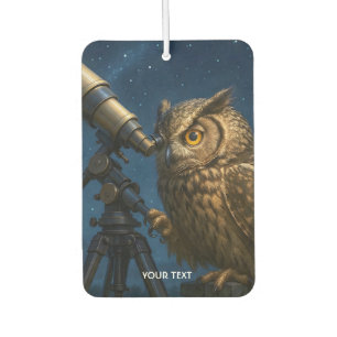 Fantasy Cute Owl Telescope Night Car Air Freshener