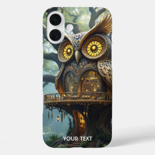 Fantasy Cute Owl Tree Forest iPhone 16 Plus Case