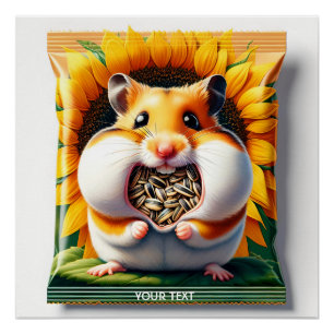 Fantasy Cute Packet Seeds Hamster Poster