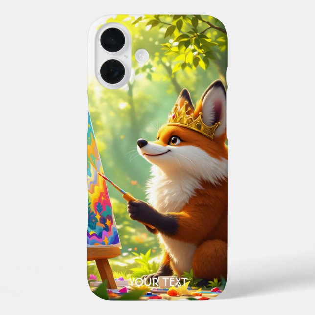 Fantasy Cute Painting King Fox Case-Mate iPhone Case (Back)