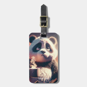 Fantasy Cute Panda Cup Coffee Luggage Tag