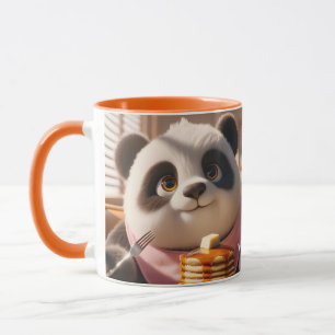 Fantasy Cute Panda Eating Pancakes Mug