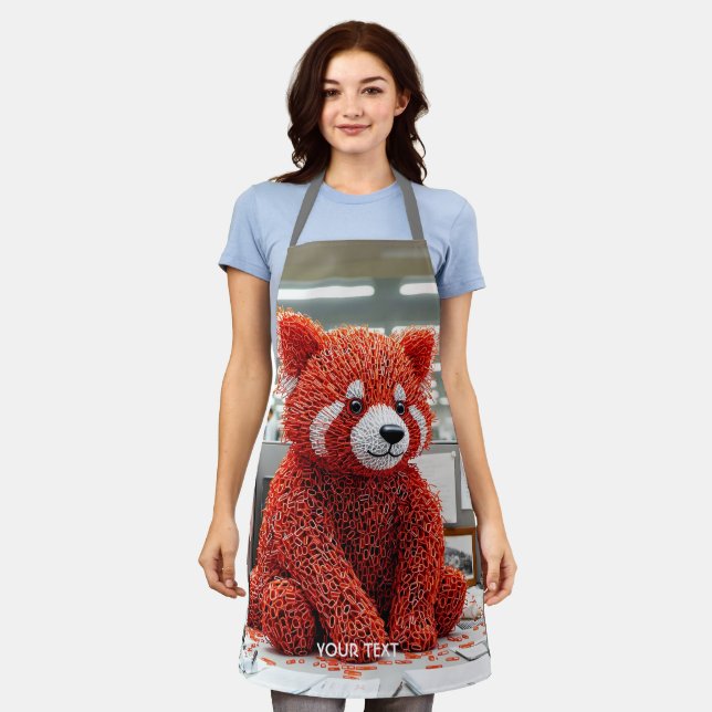 Fantasy Cute Paper Clip Bear Apron (Worn)