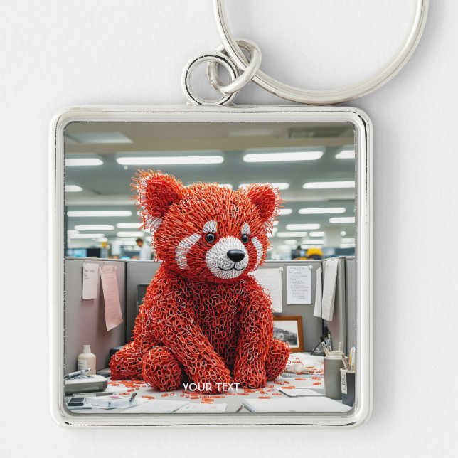 Fantasy Cute Paper Clip Bear Key Ring (Front)