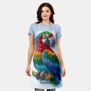 Fantasy Cute Paper Clips Bird Apron