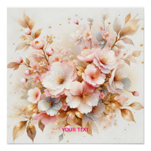 Fantasy Cute Pastel Pink Sakura Poster