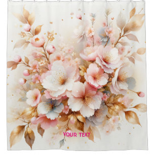 Fantasy Cute Pastel Pink Sakura Shower Curtain