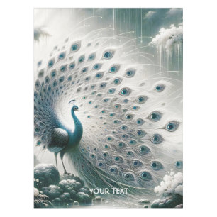 Fantasy Cute Peacock Rain Tree Tablecloth