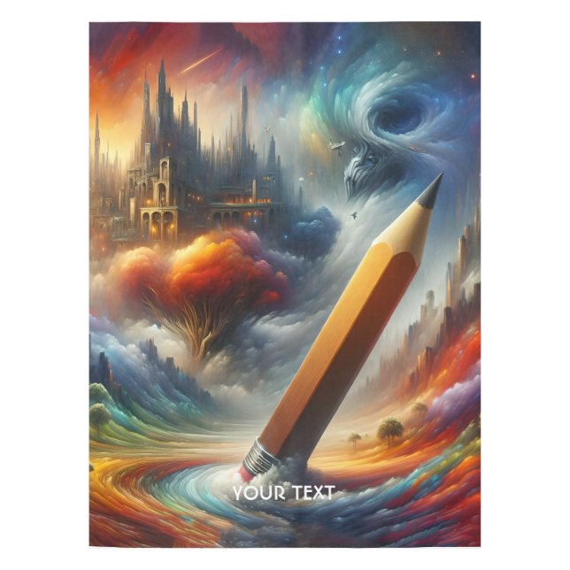 Fantasy Cute Pencil Castle Space Tablecloth (Front)