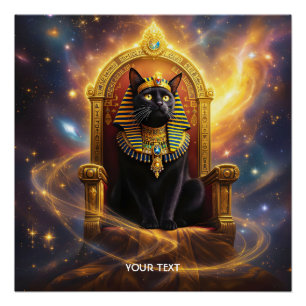 Fantasy Cute Pharaoh Regal Cat Poster