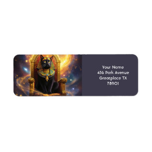 Fantasy Cute Pharaoh Regal Cat Return Address Label