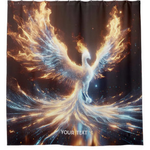 Fantasy Cute Phoenix Fire Reborn Shower Curtain