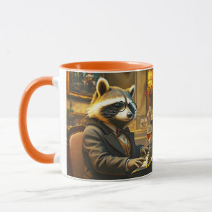 Fantasy Cute Piano Racoon Playing Mug