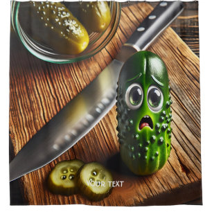 Fantasy Cute Pickles Board Jar Shower Curtain
