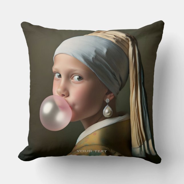 Fantasy Cute Pink Bubble Gum Cushion (Front)