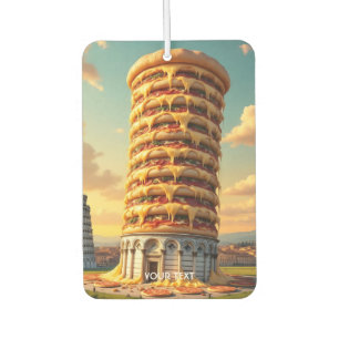 Fantasy Cute Pisa Tower Pizza Car Air Freshener