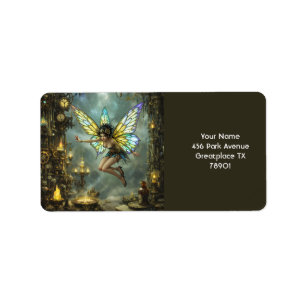 Fantasy Cute Pixie Butterfly Wings Label