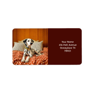 Fantasy Cute Polka Dog Dot Label