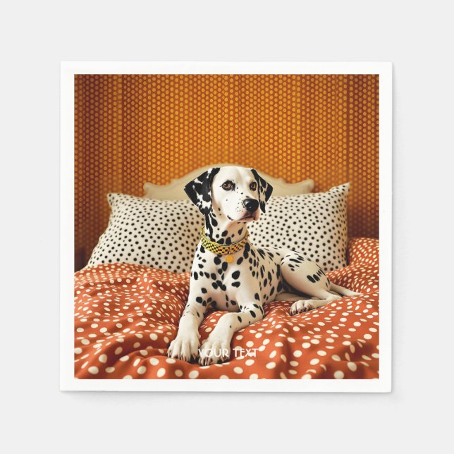 Fantasy Cute Polka Dog Dot Napkin (Front)