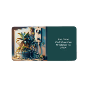 Fantasy Cute Power Plant Pot Label