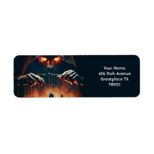 Fantasy Cute Puppeteer Puppets Ropes Return Address Label