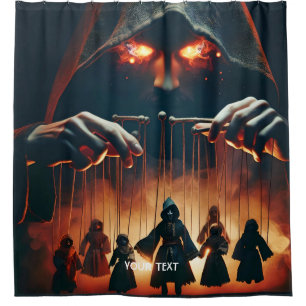 Fantasy Cute Puppeteer Puppets Ropes Shower Curtain