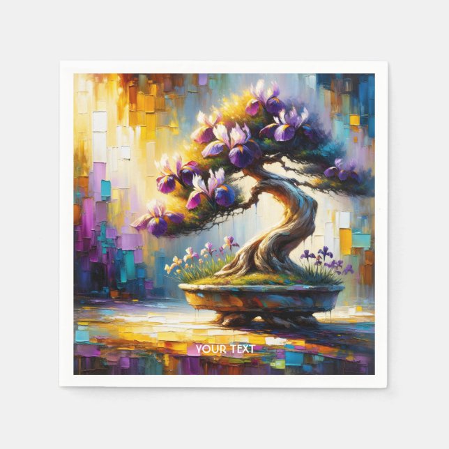 Fantasy Cute Purple Mini Tree Napkin (Front)