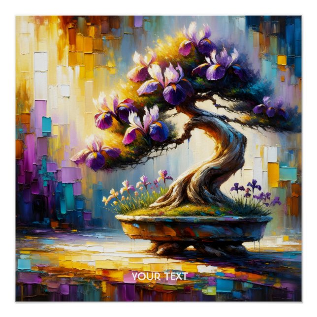 Fantasy Cute Purple Mini Tree Poster (Front)