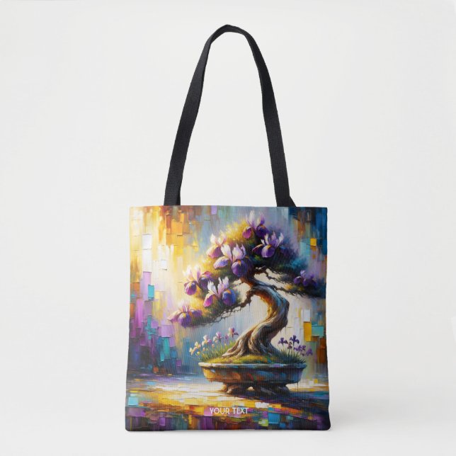 Fantasy Cute Purple Mini Tree Tote Bag (Front)