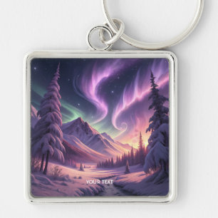 Fantasy Cute Purple Winter Land Key Ring