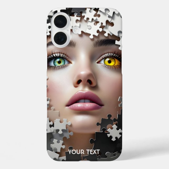 Fantasy Cute Puzzle Girl Face  Case-Mate iPhone Case (Back)
