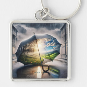 Fantasy Cute Rain Umbrella Sun Key Ring