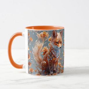 Fantasy Cute Red Glass Fox Mug