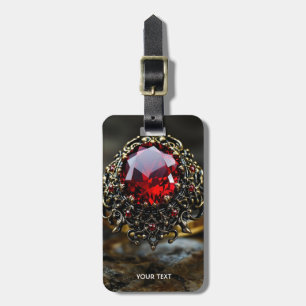 Fantasy Cute Red Stone Ring Luggage Tag