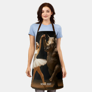 Fantasy Cute Rhino Dancer Ballerina Apron