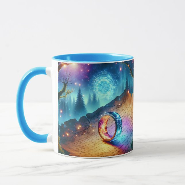 Fantasy Cute Ring Forest Skies Mug (Left)