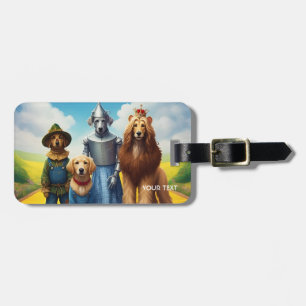 Fantasy Cute Road Four Friends Luggage Tag
