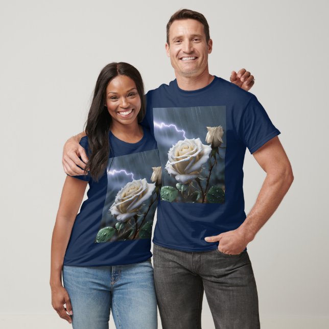 Fantasy Cute Rose Rain Lighting T-Shirt (Unisex)