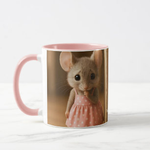 Fantasy Cute Sad Little Mouse Mug