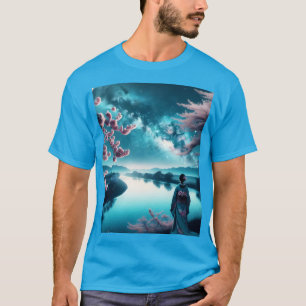 Fantasy Cute Sakura Girl Night T-Shirt