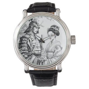 Fantasy Cute Samurai Geisha Pencil Watch