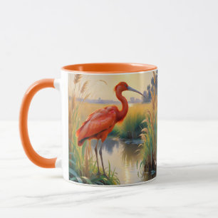 Fantasy Cute Scarlet Ibis Evening Mug