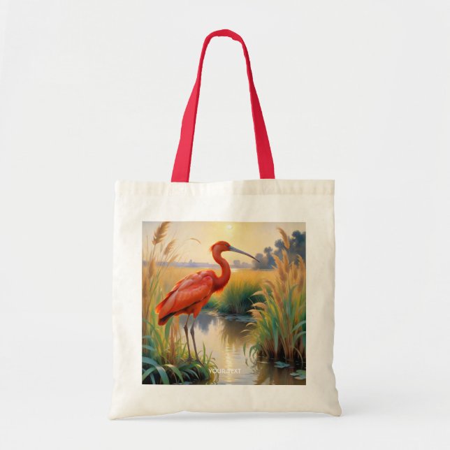 Fantasy Cute Scarlet Ibis Evening Tote Bag (Front)