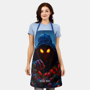 Fantasy Cute Scary Strawberry Man Apron