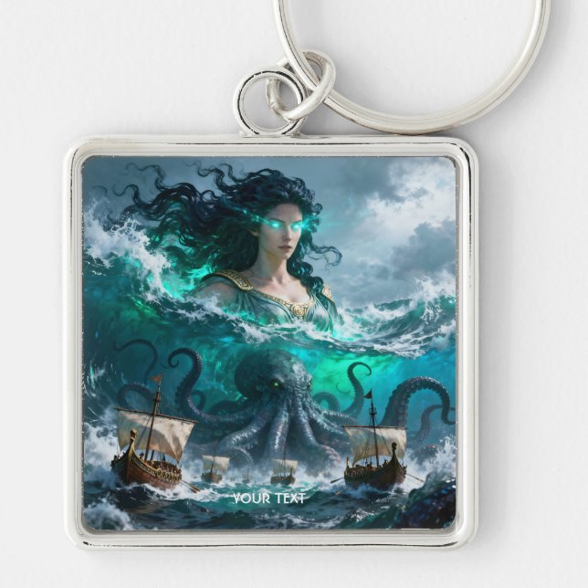 Fantasy Cute Sea Ancient Creature Key Ring (Front)