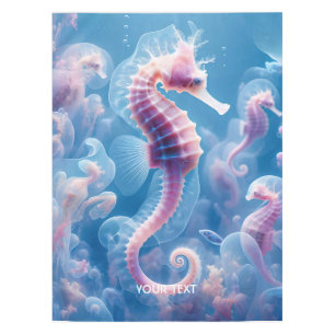 Fantasy Cute Sea Seahorse Plants Tablecloth