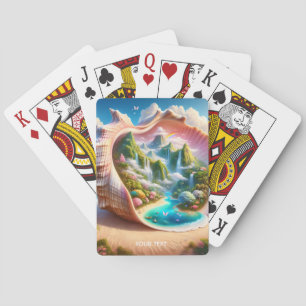 Fantasy Cute Seashell Hidden Landscape Playing Cards
