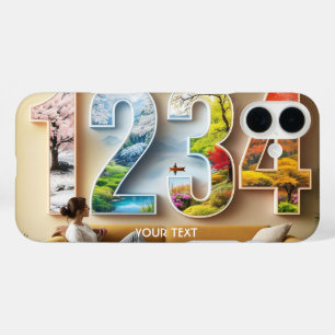 Fantasy Cute Season Four Numbers iPhone 16 Plus Case
