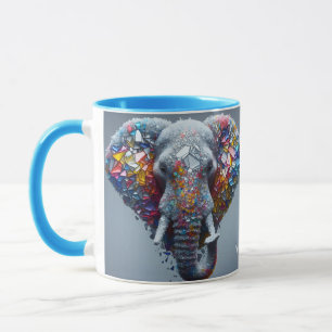 Fantasy Cute Shard Glass Elephant Mug