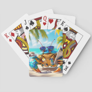 Fantasy Cute Shell Crab Beach Playing Cards